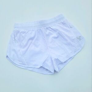 Pedigree FreeRUN High Waist Lined Shorts with Zipper Pockets | White